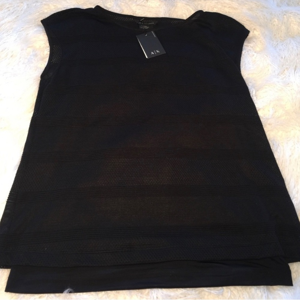 A/X ARMANI EXCHANGE Layered Knit Top